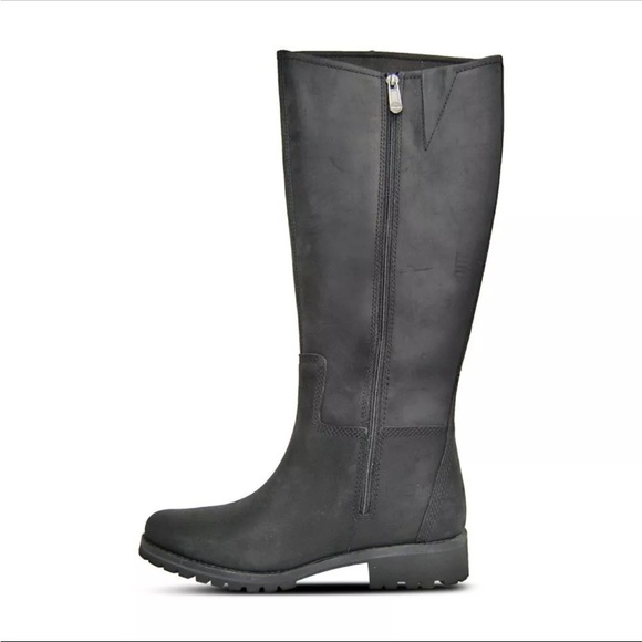Timberland women’s Main Hill Tall Boot sz 8.5 Winter Waterproof boot A1RTG Black - Picture 2 of 16